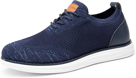 Bruno Marc Men’s KnitFlex Breeze Mesh Sneakers Oxfords Lace-Up Lightweight Casual Walking Shoes